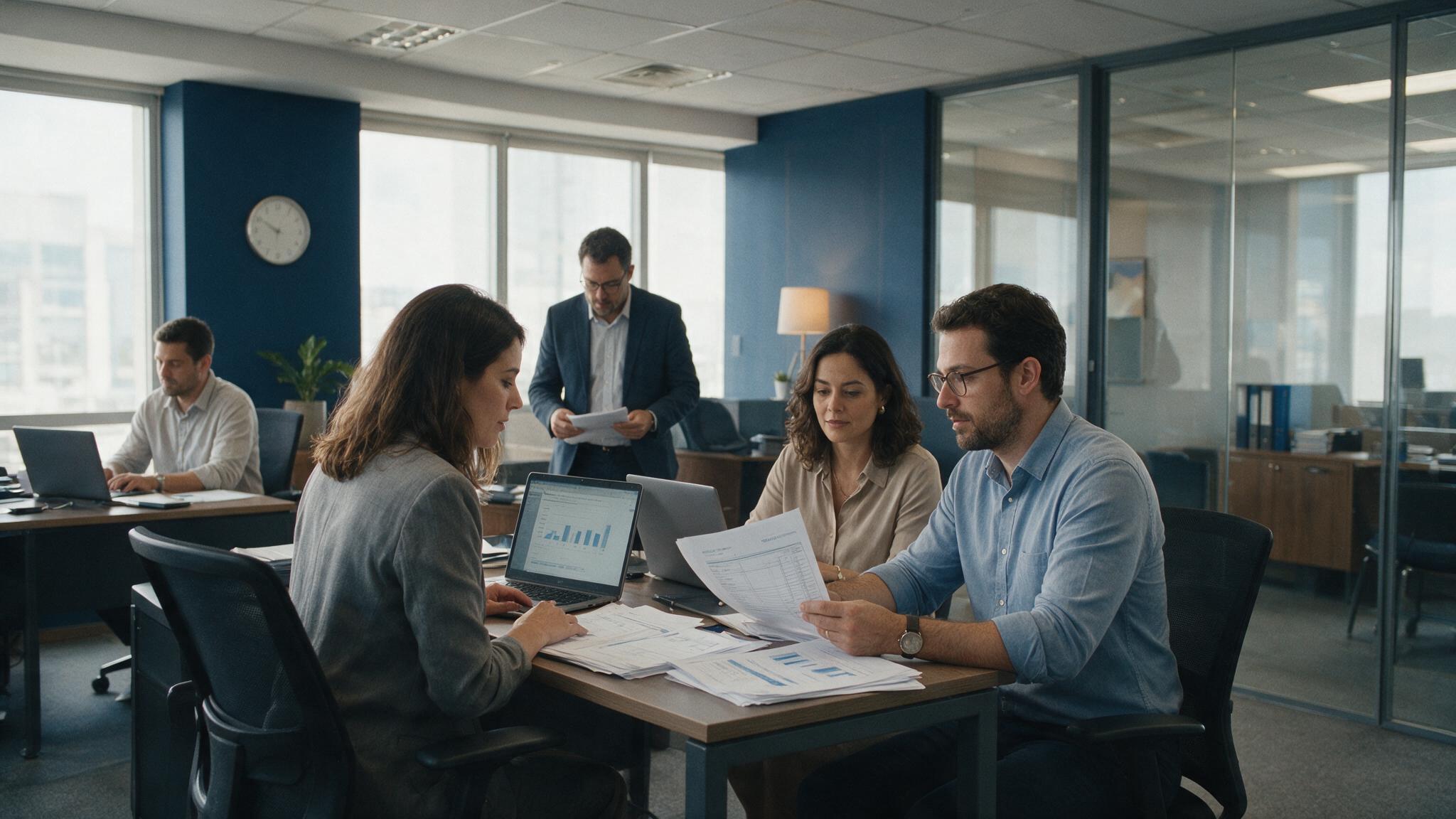 Equipe da Elo Contabilidade trabalhando no escritório